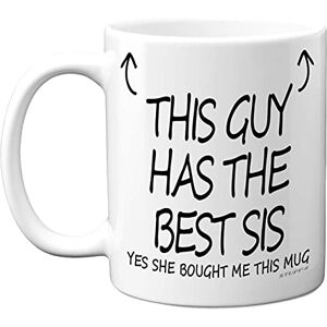 Stuff4 This Guy Has The Best Sis Mug Brother Birthday Present from Sister, Brother Gifts 11oz Ceramic Dishwasher Safe Coffee Mugs Birthday, Christmas Day, Secret Santa, Cup Made in UK Stuff4 This Guy Has The Best Sis Mug Brother Birthday Present from Sister, Brother Gifts 11oz Ceramic Dishwasher Safe Coffee Mugs Birthday, Christmas Day, Secret Santa, Cup Made in UK