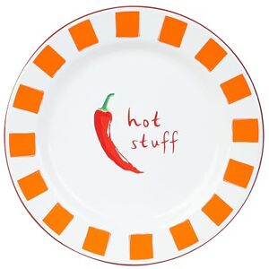 Talking Tables Handmade Enamel Side Plate 20cm with Chilli Design, Shatterproof Dinnerware & Dishwasher Safe Household Plates, Reusable Tableware for Indoor & Outdoor Dining Talking Tables Handmade Enamel Side Plate 20cm with Chilli Design, Shatterproof Dinnerware & Dishwasher Safe Household Plates, Reusable Tableware for Indoor & Outdoor Dining