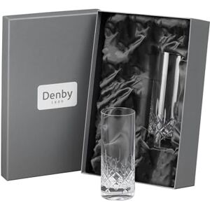 Denby Celeste Crystal Large Tumbler Glasses Set of 2-370ml Highball, Lead-Free, Hand Blown, Hand Cut Design Juice, Water Glass Dishwasher Safe Tall Cocktail Glasses with Gift Box Denby Celeste Crystal Large Tumbler Glasses Set of 2-370ml Highball, Lead-Free, Hand Blown, Hand Cut Design Juice, Water Glass Dishwasher Safe Tall Cocktail Glasses with Gift Box