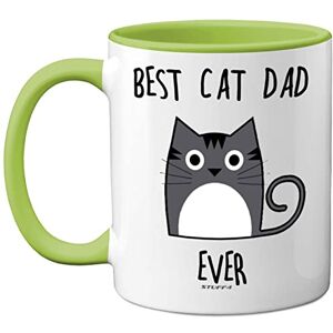 Stuff4 Best Cat Dad Ever Mug Funny Gift for Men, 11oz Ceramic Dishwasher Safe Premium Green Handle Stuff4 Best Cat Dad Ever Mug Funny Gift for Men, 11oz Ceramic Dishwasher Safe Premium Green Handle