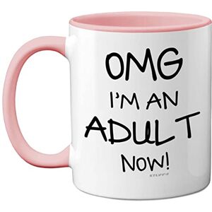Stuff4 18th Birthday Presents for Girls or Boys OMG I'm an Adult Mug, Fun Mug Gifts for Adult Son or Daughter. Perfect 18th Birthday Pink Handle Great Presents 18 Year Olds from Stuff4 18th Birthday Presents for Girls or Boys OMG I'm an Adult Mug, Fun Mug Gifts for Adult Son or Daughter. Perfect 18th Birthday Pink Handle Great Presents 18 Year Olds from
