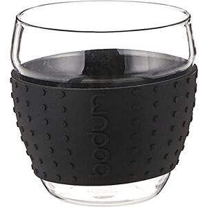Bodum Pavina Set of 2 Glass Mugs, 0.35L, 12oz, Black Bodum Pavina Set of 2 Glass Mugs, 0.35L, 12oz, Black