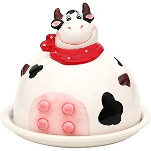 Dekohelden24 Ceramic Butter Dish Cow Approx. 17.5 x 17.5 x 14.5 cm Dekohelden24 Ceramic Butter Dish Cow Approx. 17.5 x 17.5 x 14.5 cm