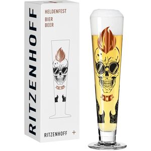 RITZENHOFF 1011018 Beer Glass 330 ml Series Heldenfest Skull Motif Round in Copper, Blue, Black Made in Germany RITZENHOFF 1011018 Beer Glass 330 ml Series Heldenfest Skull Motif Round in Copper, Blue, Black Made in Germany