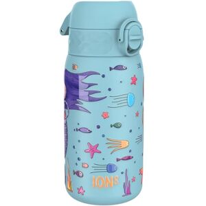 Ion8 Lightweight Steel Kids Water Bottle, 400ml/13oz, Non-Insulated, Leak Proof, Easy to Open, Secure Lock, Dishwasher Safe, Fits Cup Holders, Carry Handle, Metal Water Bottle, Blue, Mermaids Ion8 Lightweight Steel Kids Water Bottle, 400ml/13oz, Non-Insulated, Leak Proof, Easy to Open, Secure Lock, Dishwasher Safe, Fits Cup Holders, Carry Handle, Metal Water Bottle, Blue, Mermaids