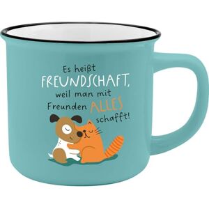 GRUSS & CO Mug with Friendship Motif, New Bone China Porcelain, Enamel Look, 35 cl, Gift for Friends, Breakfast, 73914 GRUSS & CO Mug with Friendship Motif, New Bone China Porcelain, Enamel Look, 35 cl, Gift for Friends, Breakfast, 73914