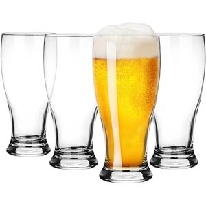Glasmark KROSNO 1992 Set of 4 Beer Glasses 500 ml Wheat Beer Glass for Beer Mug Dishwasher Safe Transparent Glasmark KROSNO 1992 Set of 4 Beer Glasses 500 ml Wheat Beer Glass for Beer Mug Dishwasher Safe Transparent