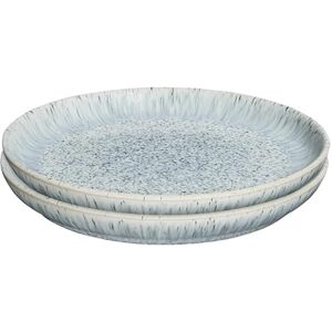 Denby Halo Speckle Medium Plates Set of 2 Grey, Neutral Patterned Coupe Dishwasher Microwave Safe Crockery 21cm Glazed Ceramic Stoneware Tableware Chip & Crack Resistant Denby Halo Speckle Medium Plates Set of 2 Grey, Neutral Patterned Coupe Dishwasher Microwave Safe Crockery 21cm Glazed Ceramic Stoneware Tableware Chip & Crack Resistant