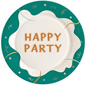 Le Nappage 10 Compostable Cardboard Plates Diam 23cm Happy Party Le Nappage 10 Compostable Cardboard Plates Diam 23cm Happy Party