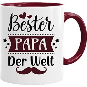 Acen Merchandise Mug with Saying, Bester Papa der Welt, Gift Father's Birthday, Coffee Cup, Tea Cup, Gift Idea, Mug (Maroon) Acen Merchandise Mug with Saying, Bester Papa der Welt, Gift Father's Birthday, Coffee Cup, Tea Cup, Gift Idea, Mug (Maroon)