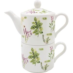 The Leonardo Collection Herb Garden Tea for One by Jennifer Rose Gallery Porcelain Teapot and Cup Set with Herb Garden Illustration Elegant Tea Set Farmhouse Style Gift for Garden and Tea Love The Leonardo Collection Herb Garden Tea for One by Jennifer Rose Gallery Porcelain Teapot and Cup Set with Herb Garden Illustration Elegant Tea Set Farmhouse Style Gift for Garden and Tea Love