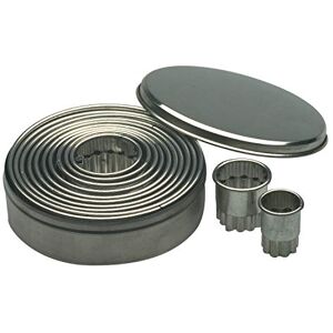 Piazza Set of 12 reinforced fancy ring pastry cutters tin Piazza Set of 12 reinforced fancy ring pastry cutters tin