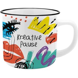 GRUSS & CO Mug with Break Motif New Bone China Porcelain Enamel Look 35 cl Funny Gift Breakfast 73916 GRUSS & CO Mug with Break Motif New Bone China Porcelain Enamel Look 35 cl Funny Gift Breakfast 73916