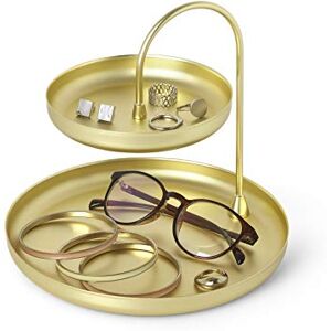 Umbra Poise Two Tiered Tray, Brass Umbra Poise Two Tiered Tray, Brass