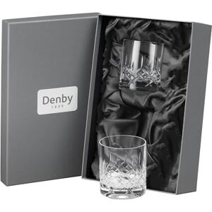 Denby Celeste Crystal Small Tumbler Glasses Set of 2-360ml Short, Lead-Free, Hand Blown, Hand Cut Juice, Water Glass Dishwasher Safe Whisky, Rum On The Rocks Cocktail Glasses with Gift Box Denby Celeste Crystal Small Tumbler Glasses Set of 2-360ml Short, Lead-Free, Hand Blown, Hand Cut Juice, Water Glass Dishwasher Safe Whisky, Rum On The Rocks Cocktail Glasses with Gift Box