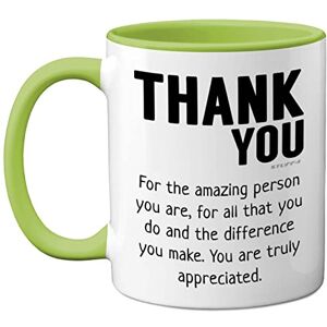 Stuff4 Thank You Mug Gift for Best Friend, Leaving Gifts for Colleagues Boss Friends Men Women, Thank You Teacher Mug, 11oz Green Handle Ceramic Premium Leaving Men Women Stuff4 Thank You Mug Gift for Best Friend, Leaving Gifts for Colleagues Boss Friends Men Women, Thank You Teacher Mug, 11oz Green Handle Ceramic Premium Leaving Men Women