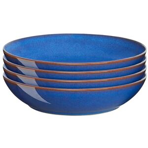Denby Imperial Blue Pasta Bowls Set of 4 Dishwasher Microwave Safe Crockery 1050ml 22cm Blue Ceramic Stoneware Tableware Chip & Crack Resistant Denby Imperial Blue Pasta Bowls Set of 4 Dishwasher Microwave Safe Crockery 1050ml 22cm Blue Ceramic Stoneware Tableware Chip & Crack Resistant