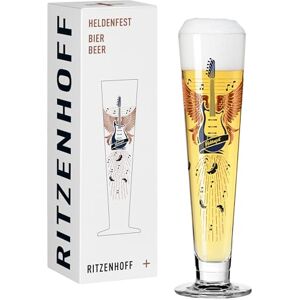 RITZENHOFF 1011017 Beer Glass 330 ml Series Heldenfest Guitar Wings Design Round in Copper, Blue, Black Made in Germany RITZENHOFF 1011017 Beer Glass 330 ml Series Heldenfest Guitar Wings Design Round in Copper, Blue, Black Made in Germany