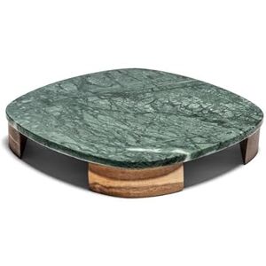 apollo THE HOUSEWARES BRAND Green Marble Square Serving Platter with Acacia Wooden Feet, Cool Surface for Food Prep & Presentation, Cutting and Chopping Board, 30x30x5cm apollo THE HOUSEWARES BRAND Green Marble Square Serving Platter with Acacia Wooden Feet, Cool Surface for Food Prep & Presentation, Cutting and Chopping Board, 30x30x5cm