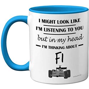 Stuff4 Formula 1 Gifts in My Head I'm Thinking About F1 Funny F1 Gifts for Men, Car Lover for Him, Mug, Formula One 11oz Ceramic Dishwasher Safe Blue Handle Mugs Novelty Cup Stuff4 Formula 1 Gifts in My Head I'm Thinking About F1 Funny F1 Gifts for Men, Car Lover for Him, Mug, Formula One 11oz Ceramic Dishwasher Safe Blue Handle Mugs Novelty Cup