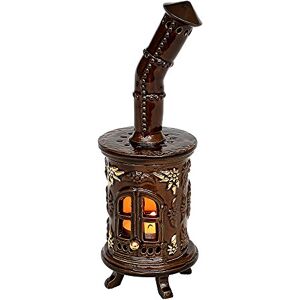 Dekohelden24 142109 Ceramic Tea Light Oven Brown with Gold Hand Art Ceramic Approx. 21 cm Dekohelden24 142109 Ceramic Tea Light Oven Brown with Gold Hand Art Ceramic Approx. 21 cm