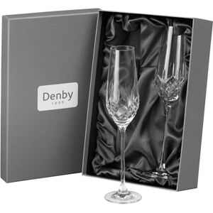 Denby Celeste Crystal Champagne Flutes Set of 2-230ml Lead-Free, Hand Cut Design, Elegant & Premium Prosecco, Champagne Glasses Dishwasher Safe & Durable Glassware with Gift Box Denby Celeste Crystal Champagne Flutes Set of 2-230ml Lead-Free, Hand Cut Design, Elegant & Premium Prosecco, Champagne Glasses Dishwasher Safe & Durable Glassware with Gift Box