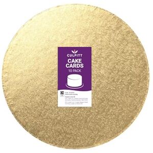 Culpitt 10" Round Cake Boards Pale Gold 2.7mm Cards For Celebration Desserts, Birthday Treats, Tiered Sponge, Cupcakes, and More! 10 inch, Pack Of 10 Culpitt 10" Round Cake Boards Pale Gold 2.7mm Cards For Celebration Desserts, Birthday Treats, Tiered Sponge, Cupcakes, and More! 10 inch, Pack Of 10