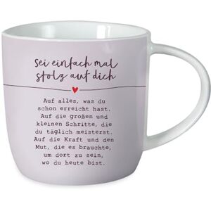 Grafik Werkstatt Grafik-Werkstatt Coffee Mug with Saying 300 ml Porcelain Mug Sei Einfach mal Stolz auf Dich Grafik Werkstatt Grafik-Werkstatt Coffee Mug with Saying 300 ml Porcelain Mug Sei Einfach mal Stolz auf Dich
