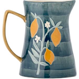 Bloomingville Creative Collection Feriha 82060469 Jug in Blue with Lemon Motif, Stoneware, 24 x 18.5 cm, 3.1 L Bloomingville Creative Collection Feriha 82060469 Jug in Blue with Lemon Motif, Stoneware, 24 x 18.5 cm, 3.1 L