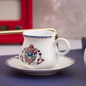 KARACA Hattat Turkish Coffee Cup Set for 6 People 12 Piece Coffee Cups with Saucers Small Porcelain Espresso Cups Set Ideal for Serving Arabic Coffee, Greek Coffee (90ml) KARACA Hattat Turkish Coffee Cup Set for 6 People 12 Piece Coffee Cups with Saucers Small Porcelain Espresso Cups Set Ideal for Serving Arabic Coffee, Greek Coffee (90ml)