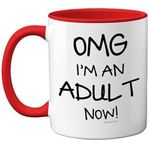 Stuff4 18th Birthday Presents for Girls or Boys OMG I'm an Adult Mug, Fun Mug Gifts for Adult Son or Daughter. Perfect 18th Birthday Red Handle Great Presents 18 Year Olds from Stuff4 18th Birthday Presents for Girls or Boys OMG I'm an Adult Mug, Fun Mug Gifts for Adult Son or Daughter. Perfect 18th Birthday Red Handle Great Presents 18 Year Olds from