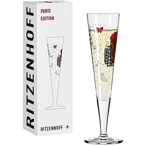 RITZENHOFF Paris Edition 1072005 Champagne Glass, 200 ml, Champus Flute Designer Piece, Colourful, Made in Germany RITZENHOFF Paris Edition 1072005 Champagne Glass, 200 ml, Champus Flute Designer Piece, Colourful, Made in Germany