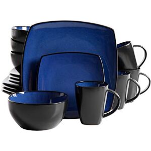 Gibson Soho Lounge Square Reactive Glaze Stoneware Dinnerware Set - Service for 4 Gibson Soho Lounge Square Reactive Glaze Stoneware Dinnerware Set - Service for 4
