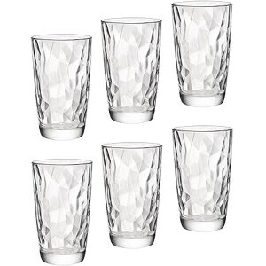 Bormioli Rocco Diamond Cooler Glasses, Clear, 16 oz, Set of 6 Bormioli Rocco Diamond Cooler Glasses, Clear, 16 oz, Set of 6