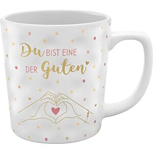 GRUSS & CO Mug with Motif Print Eine der Guten Structured Mug Stoneware 37 cl Multi-Coloured Gift Friends 48455 GRUSS & CO Mug with Motif Print Eine der Guten Structured Mug Stoneware 37 cl Multi-Coloured Gift Friends 48455