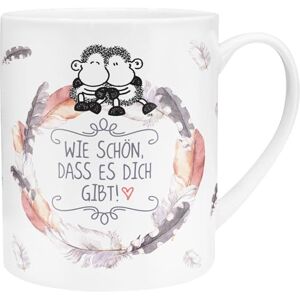 Sheepworld 45397 XL Tassewie Schön, dass es Dich gibt 60 cl in a Gift Box, Porcelain, Grey, 9.5 cm Sheepworld 45397 XL Tassewie Schön, dass es Dich gibt 60 cl in a Gift Box, Porcelain, Grey, 9.5 cm