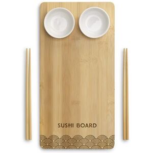 eBuyGB Sushi Board, Chopsticks & Dip Dishes, Sushi Gift Set, Couples Gift, Sushi Tray, Japanese Cuisine Dish, Sushi Serving Plate Gift eBuyGB Sushi Board, Chopsticks & Dip Dishes, Sushi Gift Set, Couples Gift, Sushi Tray, Japanese Cuisine Dish, Sushi Serving Plate Gift
