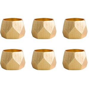 DII Geometric Napkin Ring Set, Paper Metal, Triangle Band Gold, 1 Count (Pack of 6) DII Geometric Napkin Ring Set, Paper Metal, Triangle Band Gold, 1 Count (Pack of 6)