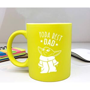 eBuyGB Personalised Coffee Mug, Neon Yellow Baby Yoda Mug, 310ml Star Wars Themed Tea Cup, Funny Gifts for Dad from Daughter, Son (Yoda Best Dad) eBuyGB Personalised Coffee Mug, Neon Yellow Baby Yoda Mug, 310ml Star Wars Themed Tea Cup, Funny Gifts for Dad from Daughter, Son (Yoda Best Dad)