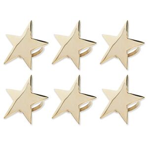 DII Decorative Napkin Ring Set, Brass, Gold Stars, One Size DII Decorative Napkin Ring Set, Brass, Gold Stars, One Size