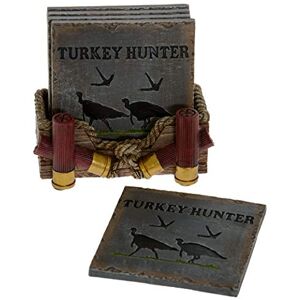 Pine Ridge Buckshot Absorbent Coaster Set with Holder - Rustic Country Coasters for Drinks Pine Ridge Buckshot Absorbent Coaster Set with Holder - Rustic Country Coasters for Drinks