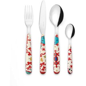 Guzzini Flower&Lemon Set of 24 Cutlery Transparent Red 28194065 Guzzini Flower&Lemon Set of 24 Cutlery Transparent Red 28194065
