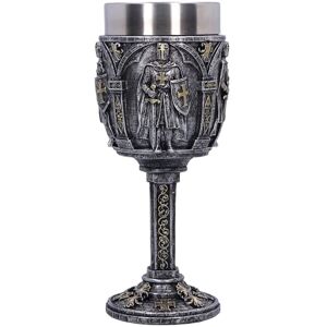 Nemesis Now Galant Silver Knight Goblet 19.7cm, Resin, Silver, Cast in The Finest Resin, Expertly Hand-Painted Nemesis Now Galant Silver Knight Goblet 19.7cm, Resin, Silver, Cast in The Finest Resin, Expertly Hand-Painted