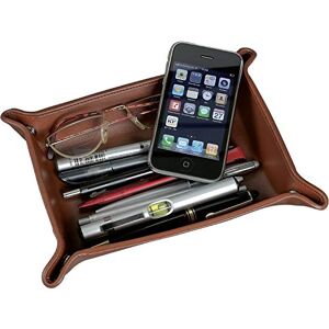ALASSIO 52005 Leather Utensil Tray Cognac Brown 16 x 10 x 4 cm Small Parts Empty for Desk and Console ALASSIO 52005 Leather Utensil Tray Cognac Brown 16 x 10 x 4 cm Small Parts Empty for Desk and Console