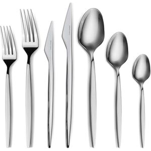 KARACA New Thor 84 Piece Cutlery Set for 12 People Platin Fork, Spoon, Knife Sets Modern Flatware Sets 18/10 Stainless Steel Kitchen Utensils Tableware Set Dishwasher Safe KARACA New Thor 84 Piece Cutlery Set for 12 People Platin Fork, Spoon, Knife Sets Modern Flatware Sets 18/10 Stainless Steel Kitchen Utensils Tableware Set Dishwasher Safe
