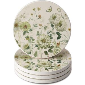 Counterart Thirstystone Green Fields 4 Pack Round Absorbent Stone Coasters with Protective Cork Backing Manufactured in The USA Artistic, Absorbent, Easily Wipes Clean Counterart Thirstystone Green Fields 4 Pack Round Absorbent Stone Coasters with Protective Cork Backing Manufactured in The USA Artistic, Absorbent, Easily Wipes Clean