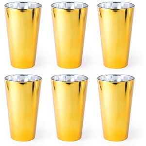 eBuyGB Modern Highball Drinking Metallic Silver Cup Water Juice Wine Glass Party Tumbler, 480ml, Gold eBuyGB Modern Highball Drinking Metallic Silver Cup Water Juice Wine Glass Party Tumbler, 480ml, Gold