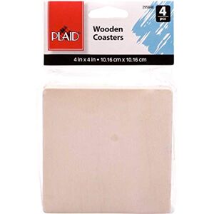 Plaid Wood Surfaces, Coasters Plaid Wood Surfaces, Coasters