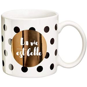 DRAEGER Paris – Original Mug, Message Mug, Porcelain Coffee/Tea Cup, Model La Viue est Belle, 350 ml, Dimensions: 8 x 8.5 cm DRAEGER Paris – Original Mug, Message Mug, Porcelain Coffee/Tea Cup, Model La Viue est Belle, 350 ml, Dimensions: 8 x 8.5 cm