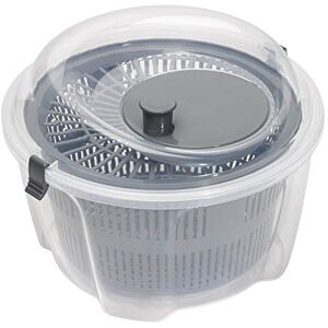 Chef Aid Clear Plastic Salad Spinner & Vegetable Dryer, 4.4 Litre Capacity, Easy Spin Mechanism, 24.5cm x 16cm Chef Aid Clear Plastic Salad Spinner & Vegetable Dryer, 4.4 Litre Capacity, Easy Spin Mechanism, 24.5cm x 16cm